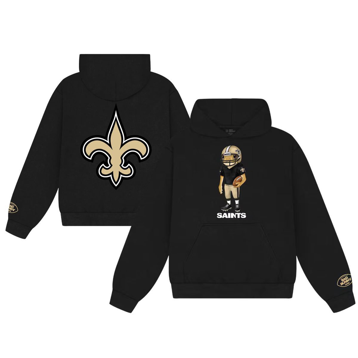 Men 2026 NFL New Orleans Saints hoodie black 0011